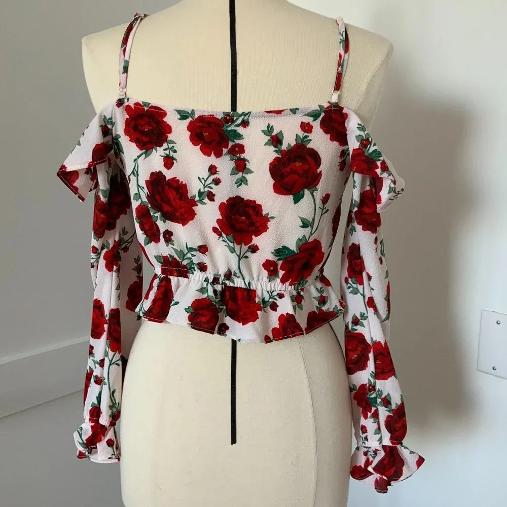 Rose Ruffled Top - Picture 6 of 7